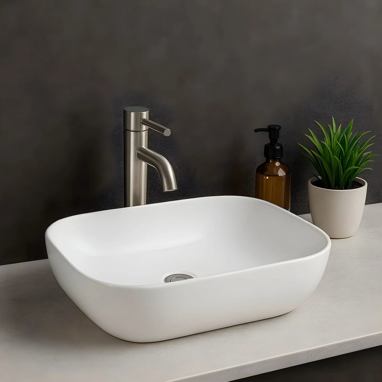 Ceramic Wash Basin 19x13 – Luxury PVD Finish (4 Colors)