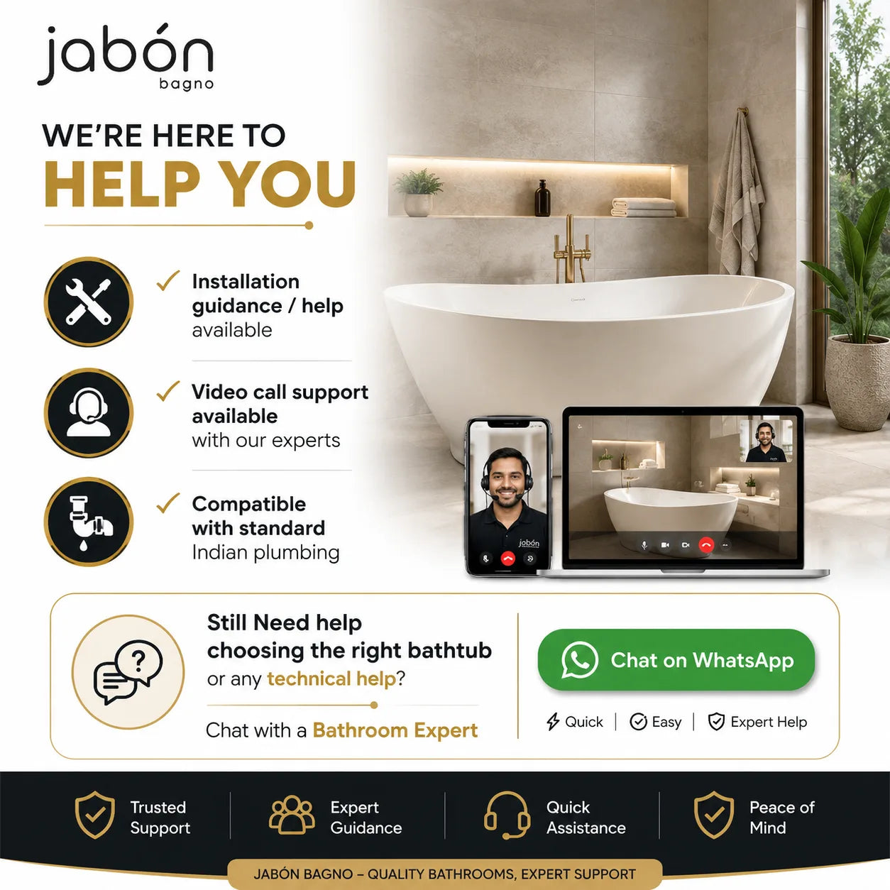 CUREO Free Standing Bath Tub White - JBT01024AW