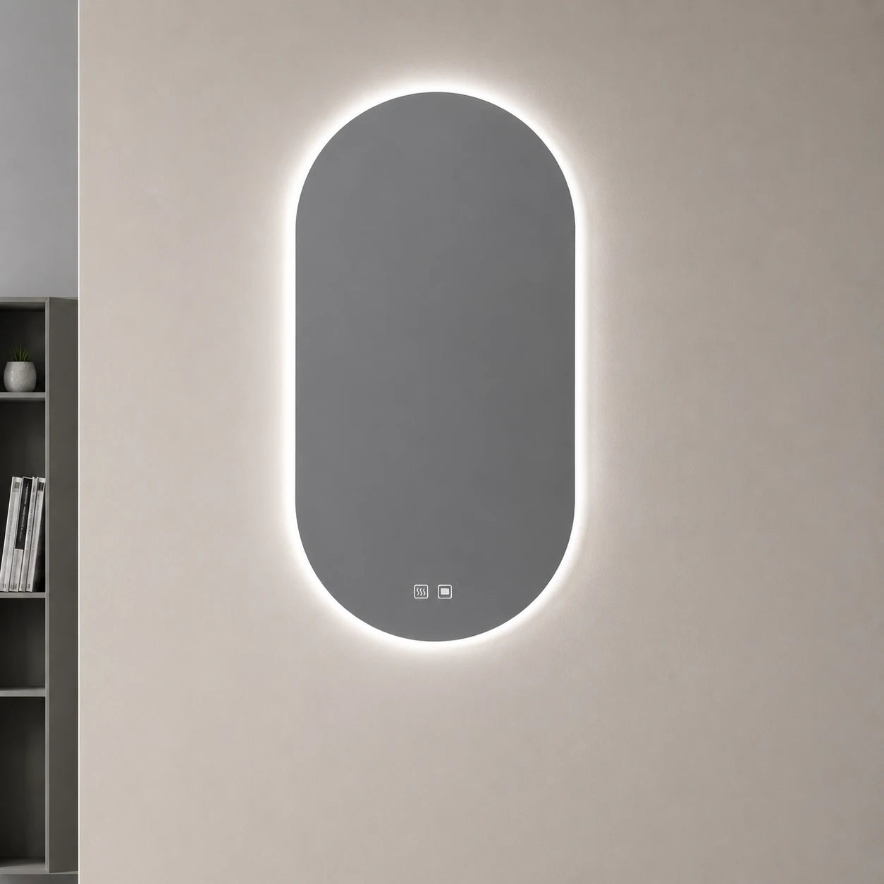 LED Backlit Capsule Bathroom Mirror