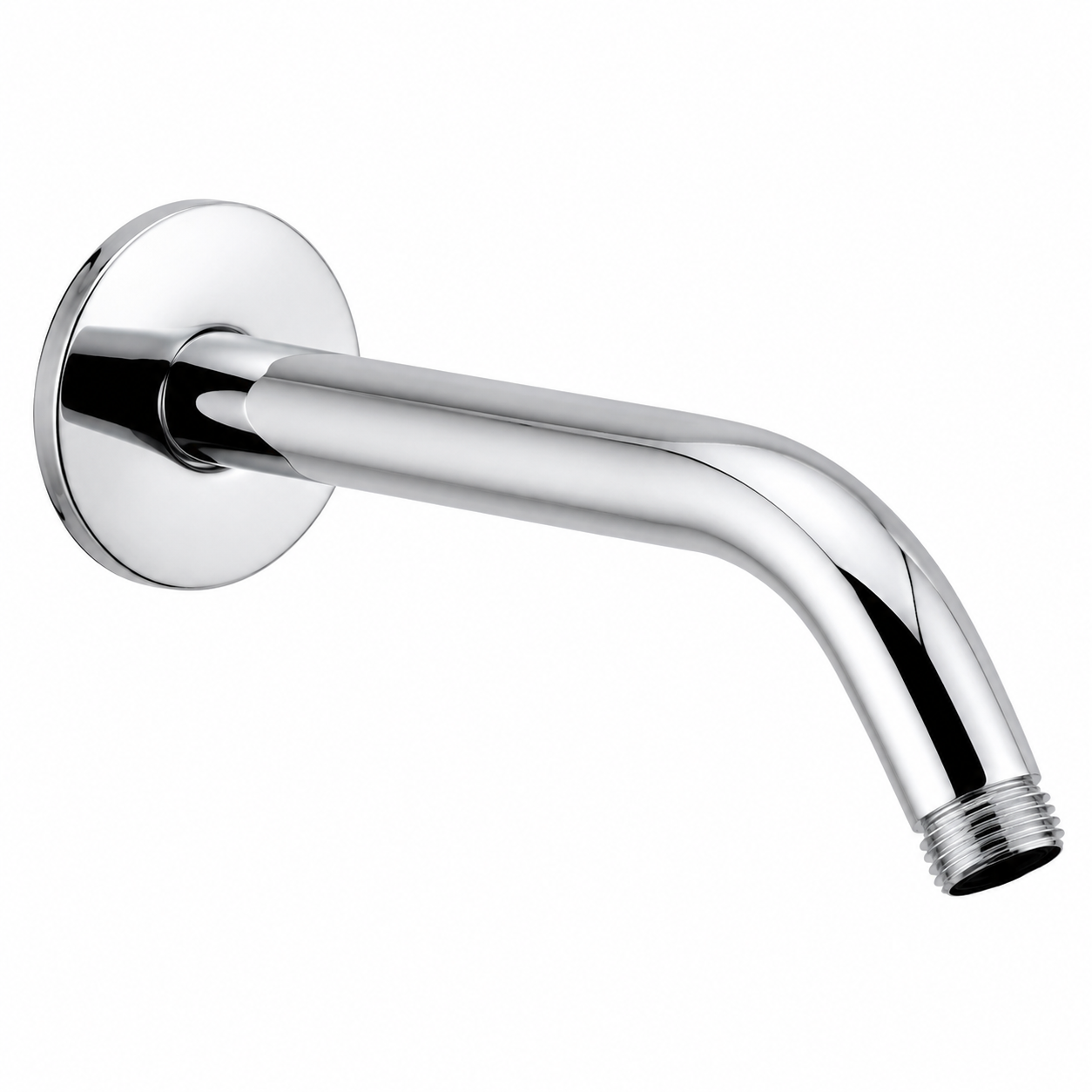 Round Stainless Steel Shower Arm with Chrome Finish - SAR01002
