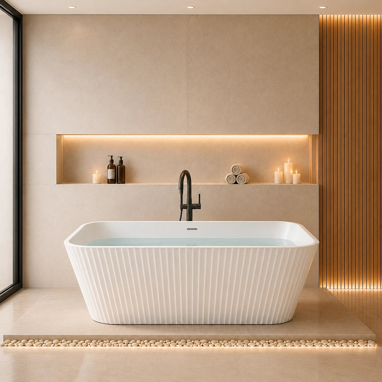 ERIS PRO Free Standing Bath Tub White - JBT01006P