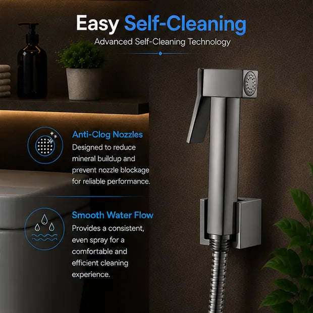 Brass Health Faucet Set Graphite Finish - HF01015