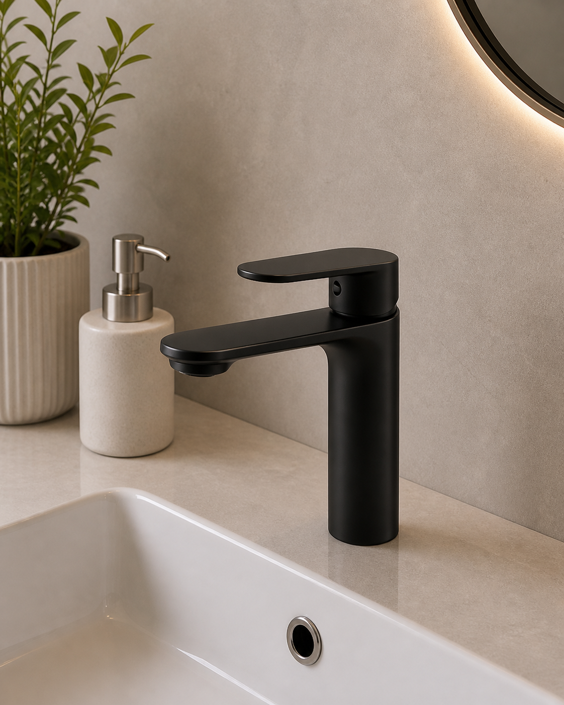 Lebaro Single Lever Basin Mixture Short Black LE01034