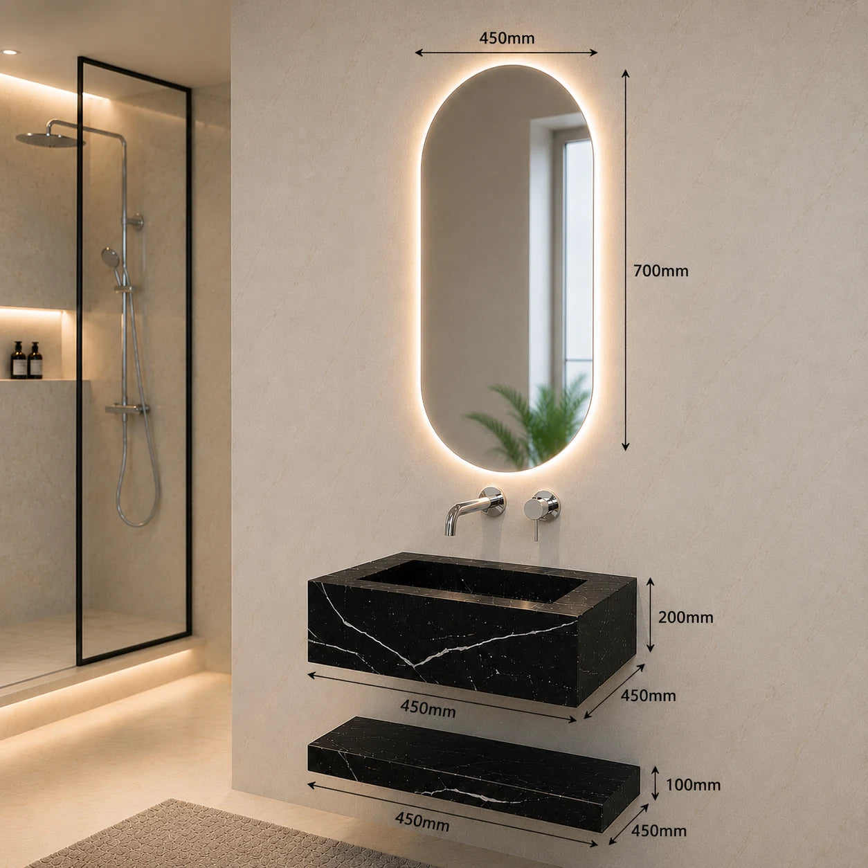 VANITY CABINETS JBV01047A (Without Tap Hole)