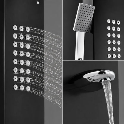 5-in-1 Shower Panel Tower System with Rainfall & Body Jets - JSP01002
