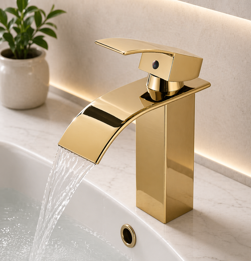 Single Lever Basin Mixture Short Gold JIF309