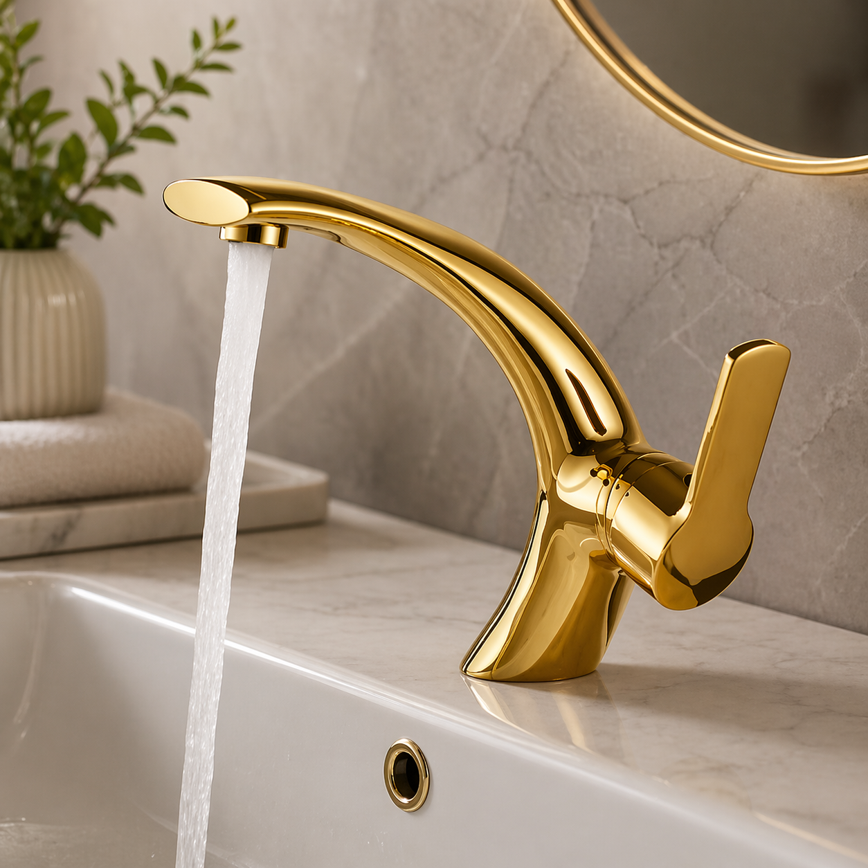 Single Lever Basin Mixture Gold JIF316