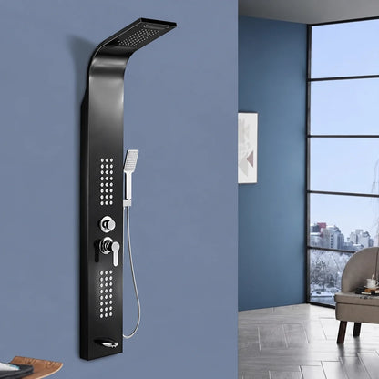 5-in-1 Shower Panel Tower System with Rainfall & Body Jets - JSP01002