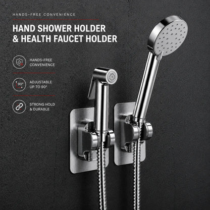 Self Adhesive Health Faucet & Hand Shower Holder Stand - SST01005