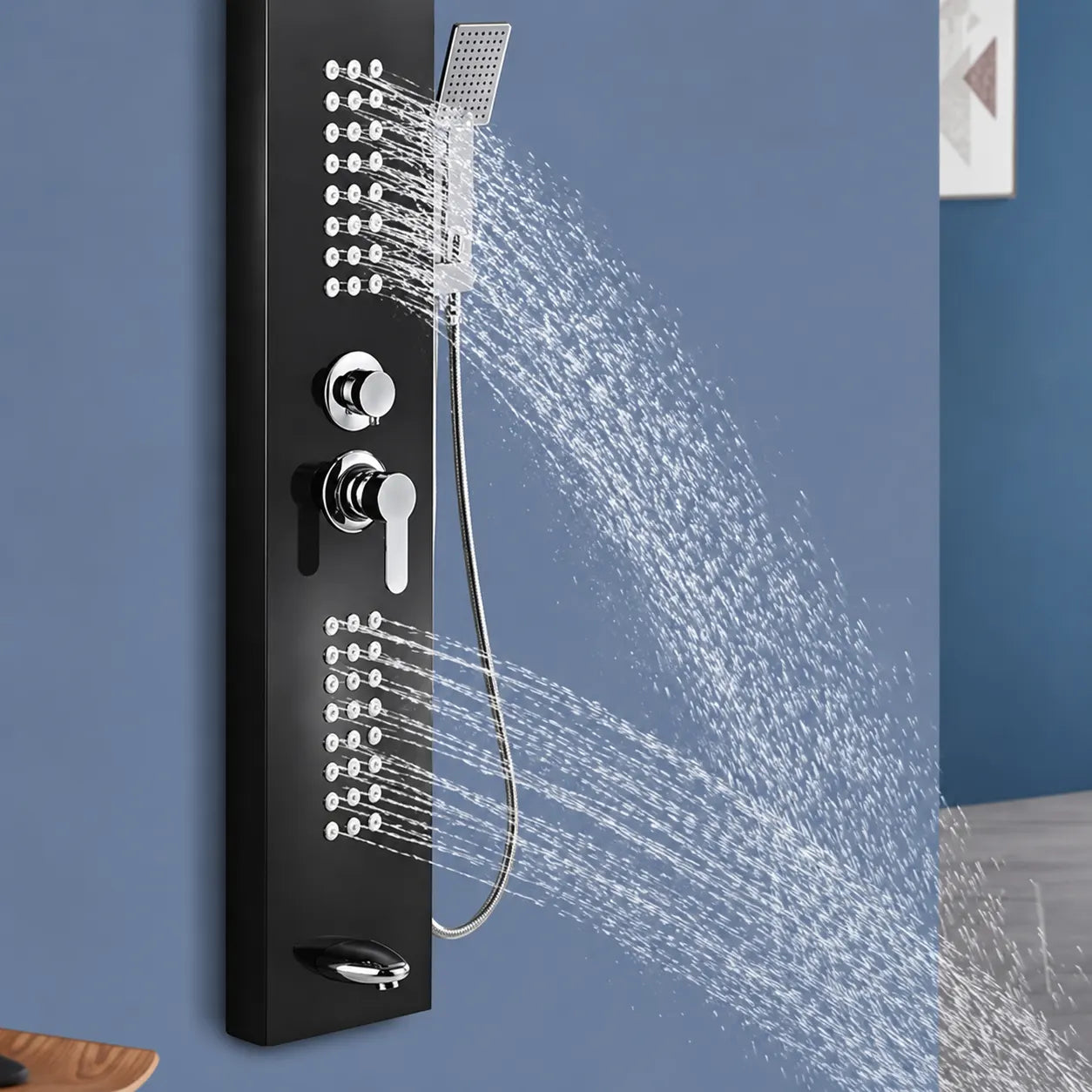 5-in-1 Shower Panel Tower System with Rainfall & Body Jets - JSP01002