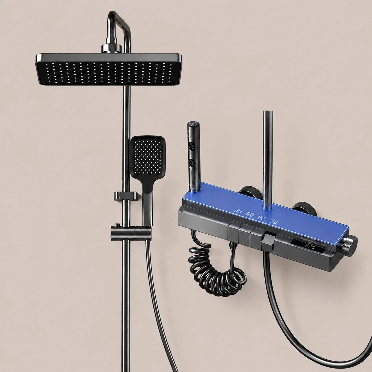 Premium Shower Set with Rain Shower, Hand Shower & Cleaning Jet - JSS01051