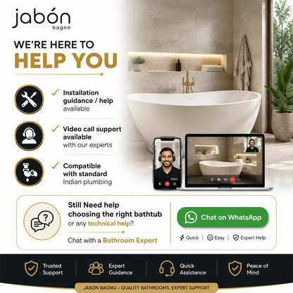 LANCY Free Standing Bath Tub White (Glossy) - JBT01001BW