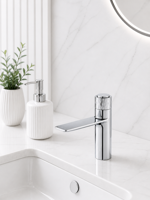 Cureo Single Lever Basin Mixture Short Chrome CU01024
