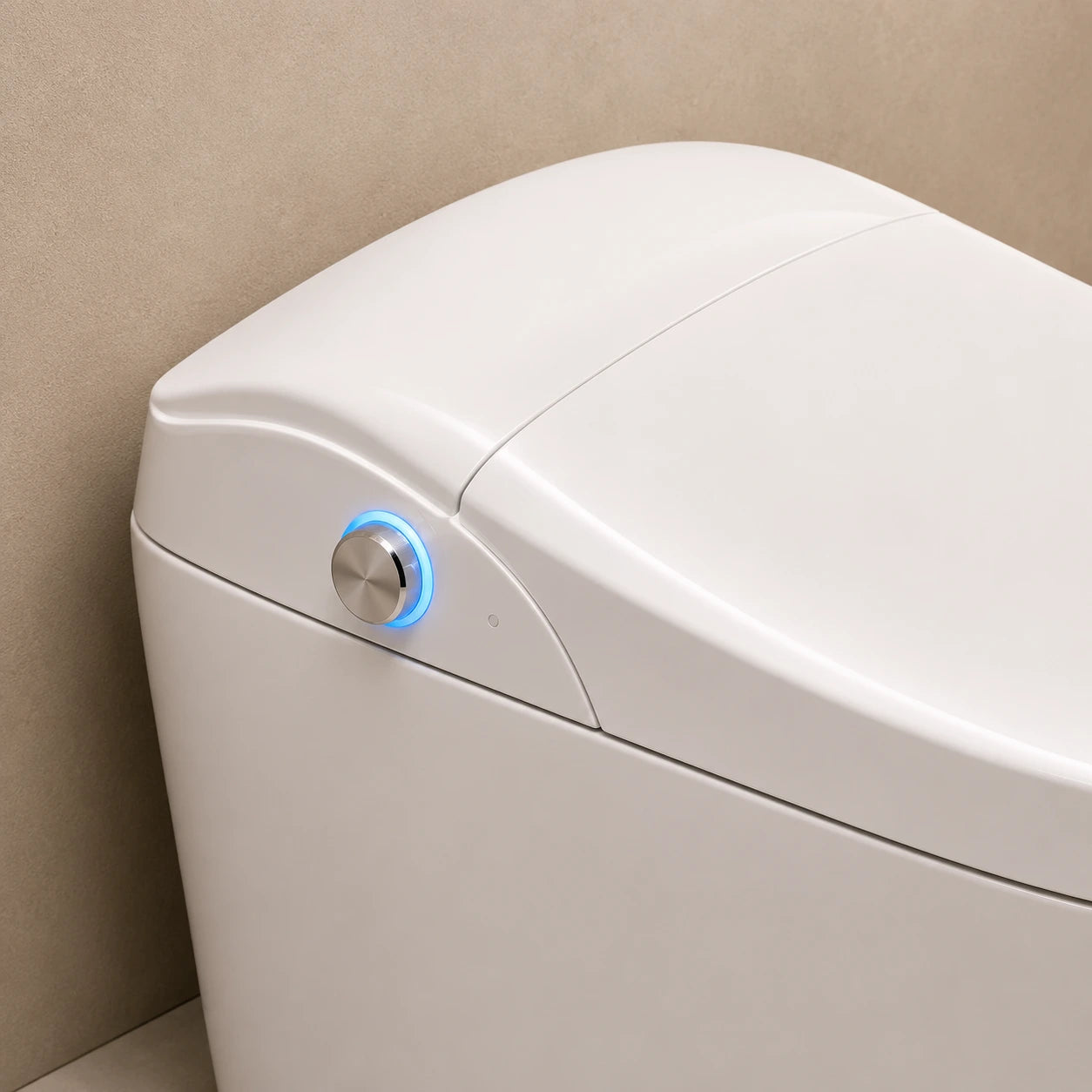 Smart Floor Mounted Glossy White S-Trap Toilet with Female Cleaning - JST01003