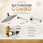 Bathroom Combo Set with Diverter & Overhead Shower