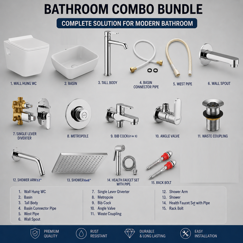 Smart Bundle Luxury Bathroom Combo Set @ ₹19,999
