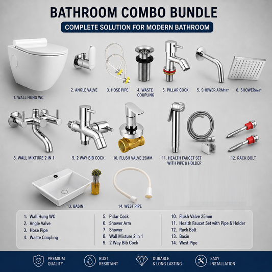 Smart Bundle Complete Bathroom Fitting Combo Set @ ₹14,999
