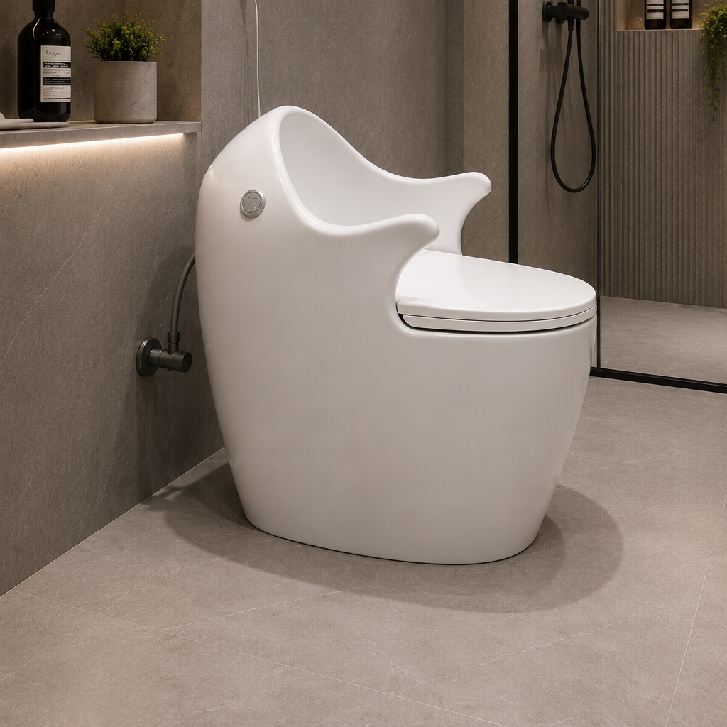 Arm Rest Toilet | Inbuilt Flush | Soft Close Seat | S-Trap WC - JCI111201