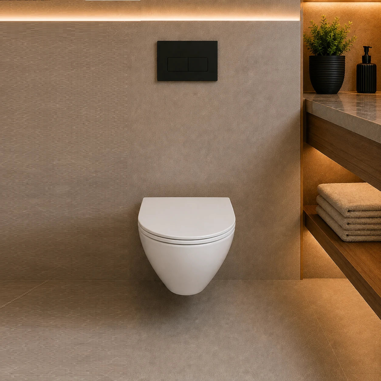 Wall Mounted WC with Inbuilt Cleaning Jet - FAST PRO