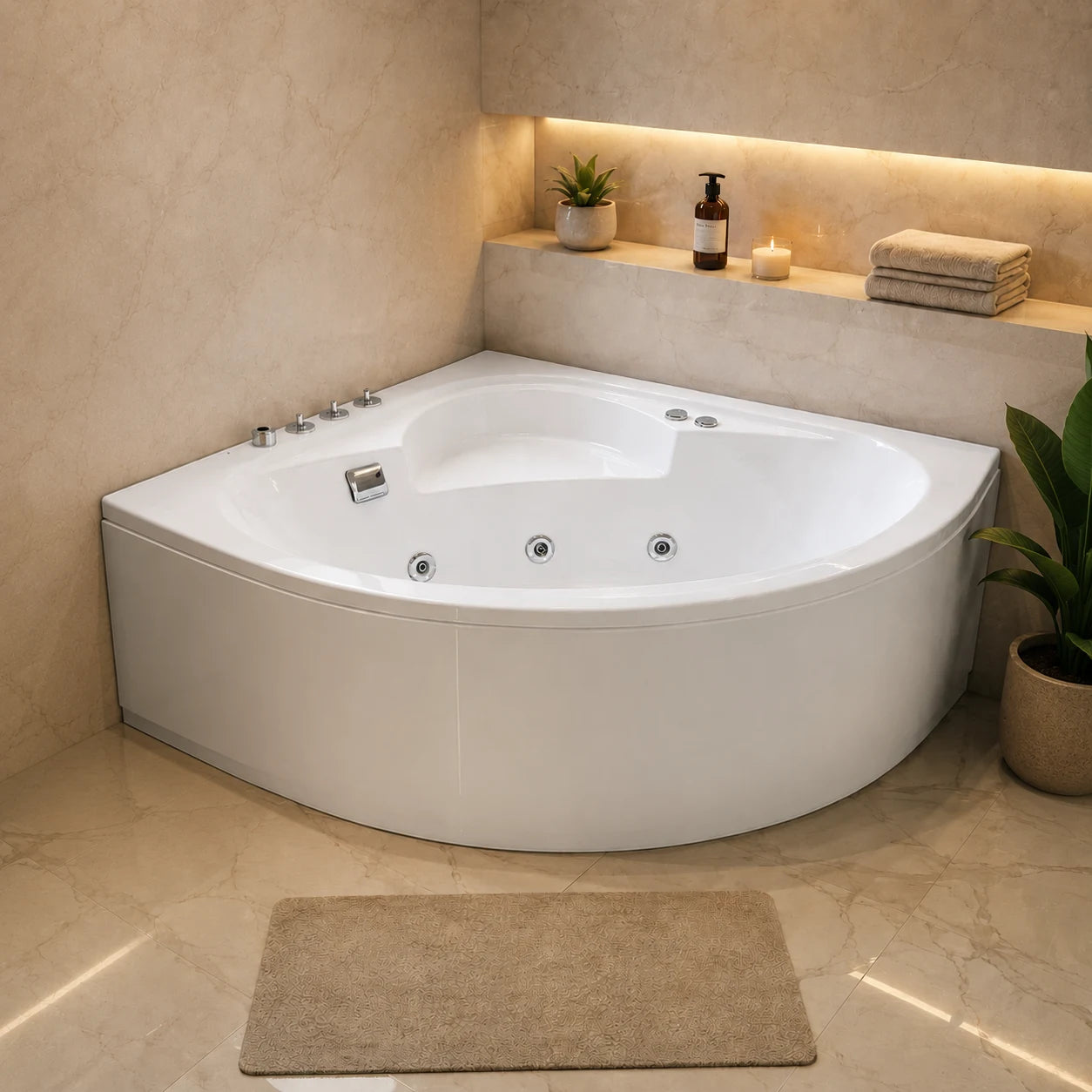 Luxury Corner Jacuzzi Bathtub - JBT01036
