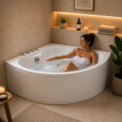 Luxury Corner Jacuzzi Bathtub - JBT01036