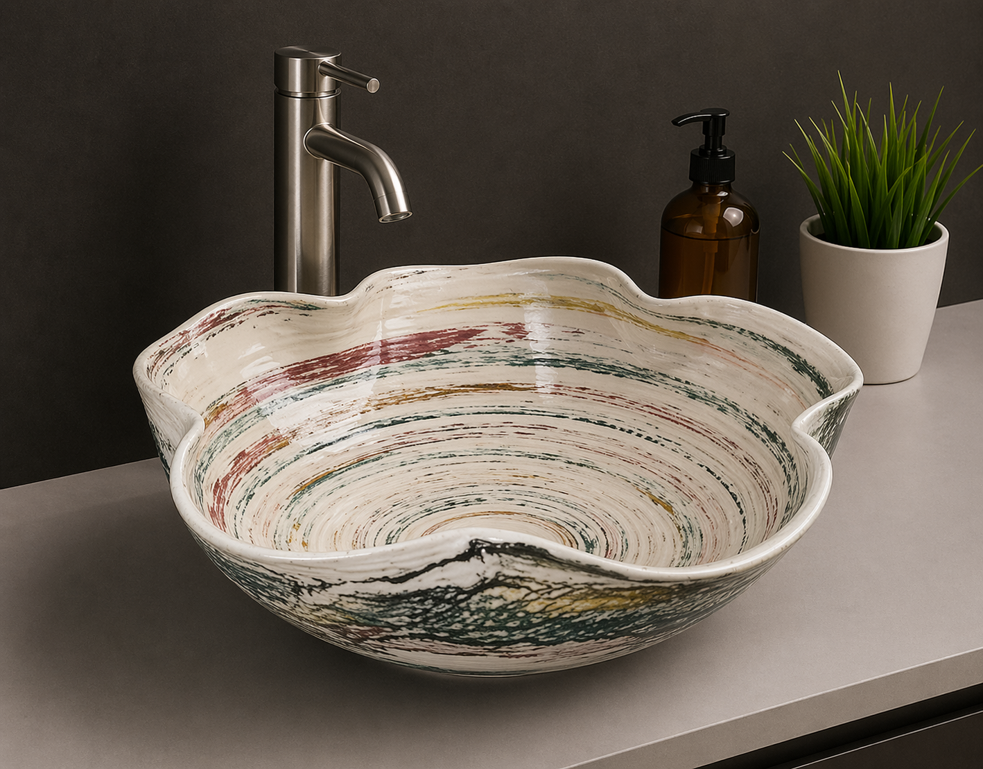 Ceramic Table Top Wash Basin JCB212 44x44x16