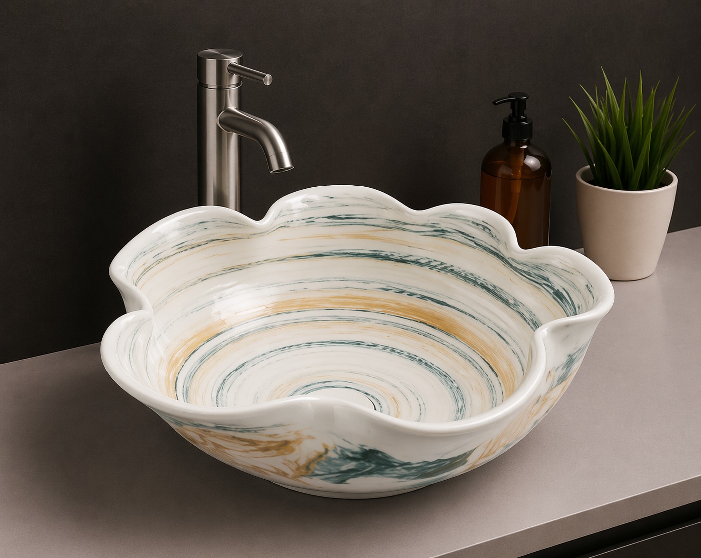 Ceramic Table Top Wash Basin JCB214 44x44x16