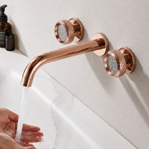 Rose Gold Wall Mount Basin Mixture - JIF346