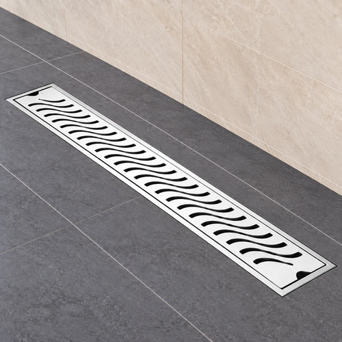 Wave Design Shower Channel Drainer - JSCD002