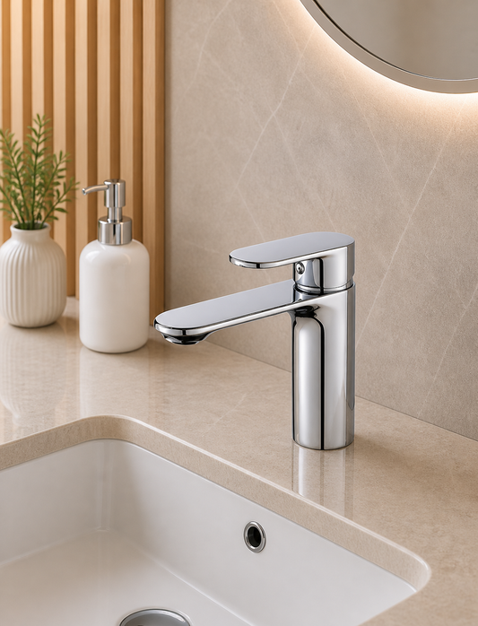 Lebaro Single Lever Basin Mixture Short Chrome LE01024