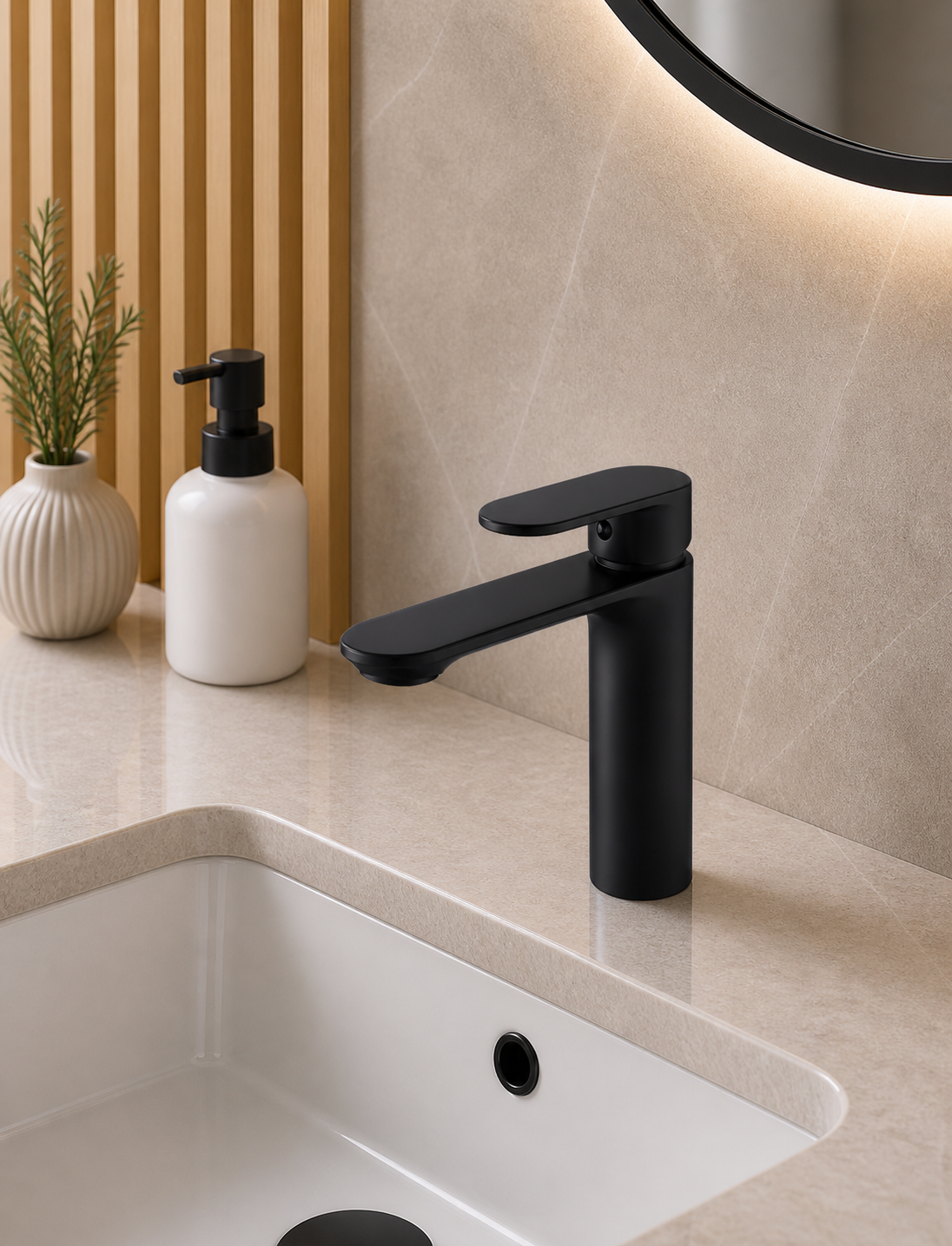 Lebaro Single Lever Basin Mixture Short Black LE01026