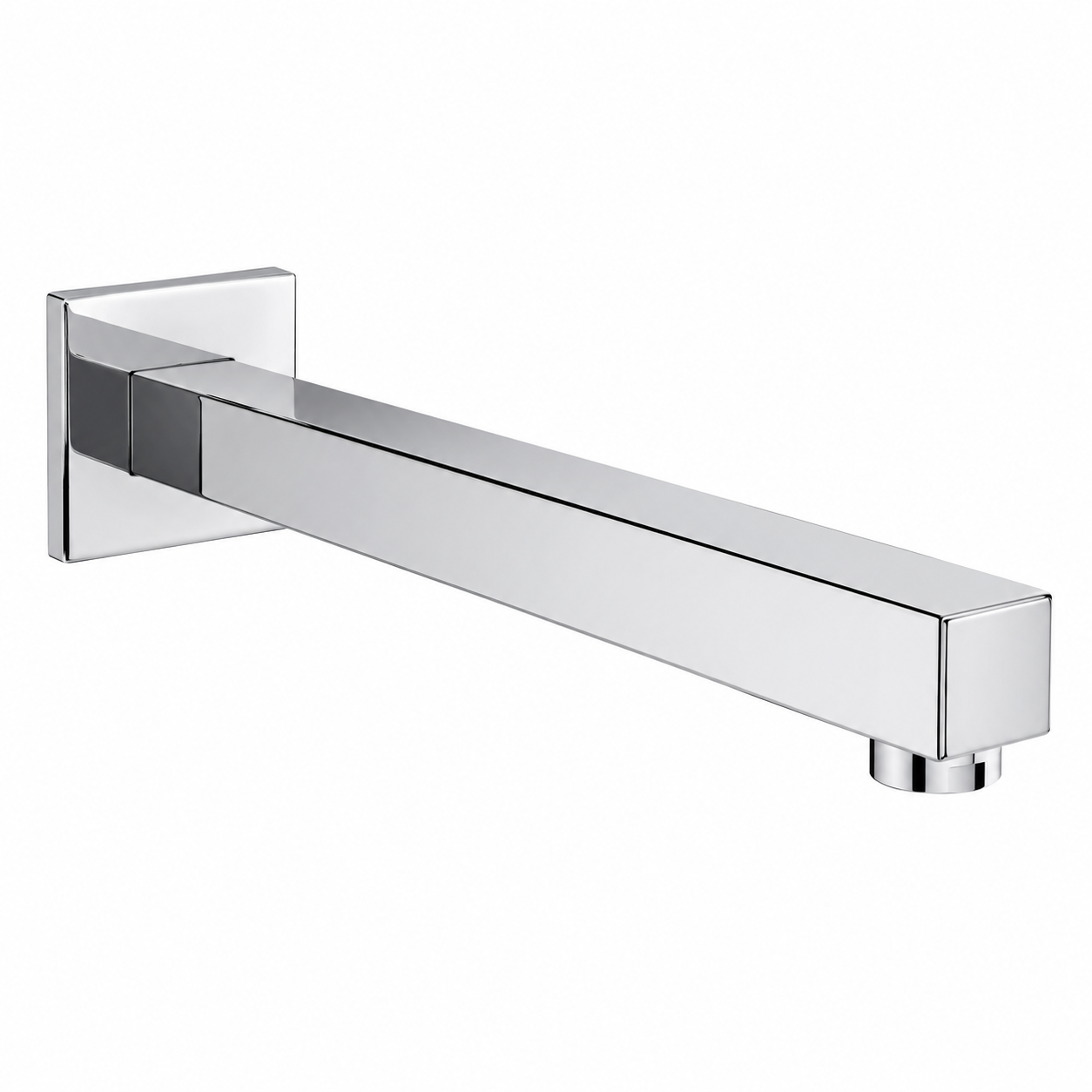 Square Stainless Steel Shower Arm with Chrome Finish - SAR01001