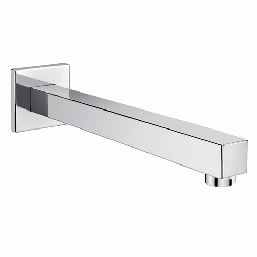 Square Stainless Steel Shower Arm with Chrome Finish - SAR01001