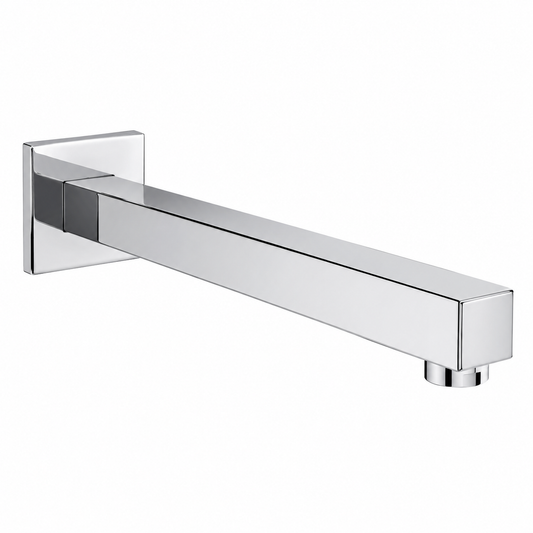 Square Stainless Steel Shower Arm with Chrome Finish - SAR01001