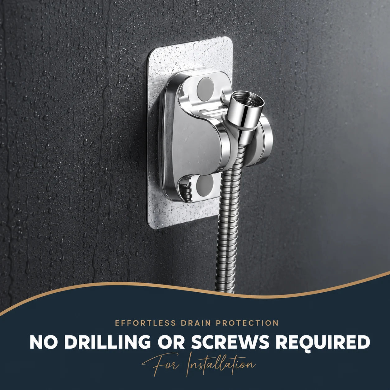 Self Adhesive Health Faucet & Hand Shower Holder Stand - SST01005