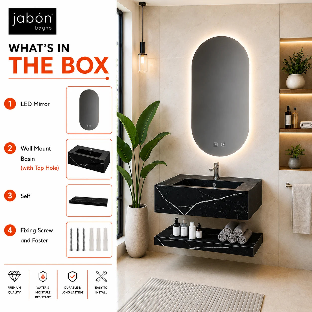 VANITY CABINETS JBV01047B (With Tap Hole)