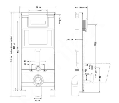 Full Frame Concealed Cistern Dual Flush Tank (White 9 L) CISTERNS4