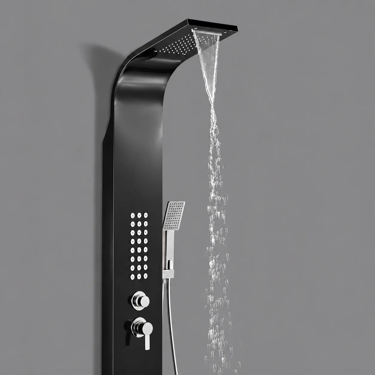 5-in-1 Shower Panel Tower System with Rainfall & Body Jets - JSP01002