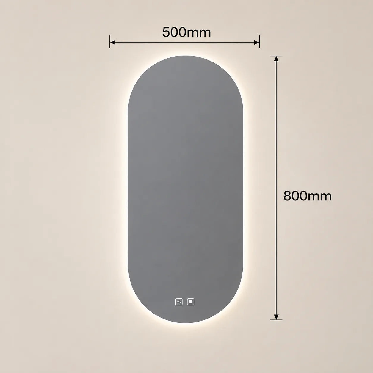 LED  Capsule Bathroom Mirror