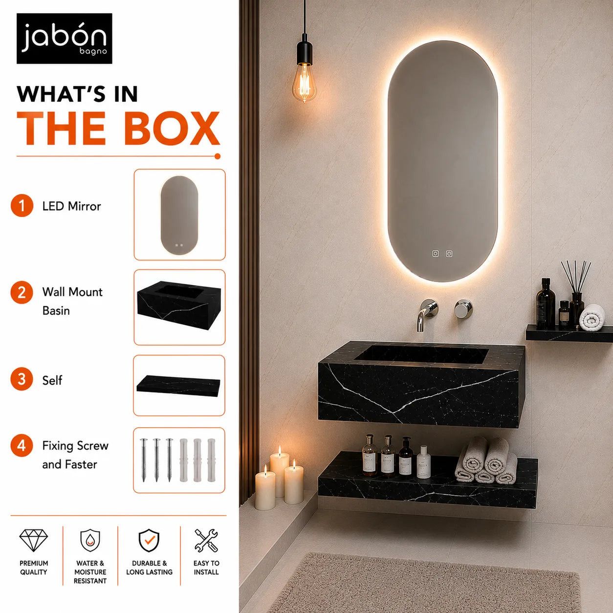 VANITY CABINETS JBV01047A (Without Tap Hole)