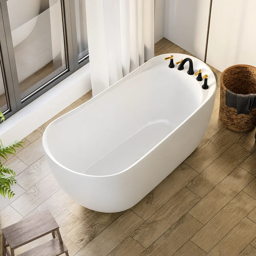 Moon freestanding bathtub in white matt acrylic, 150 and 170 cm, model JBT01005CW by Jabon Bagno