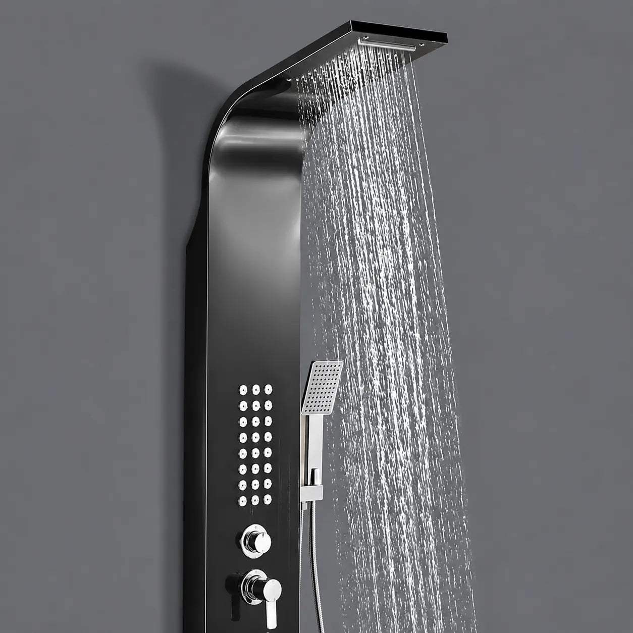 5-in-1 Shower Panel Tower System with Rainfall & Body Jets - JSP01002