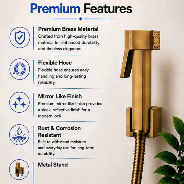 Brass Health Faucet Set Antique Finish - HF01014