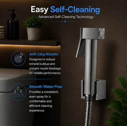 Brass Health Faucet Set Graphite Finish - HF01015