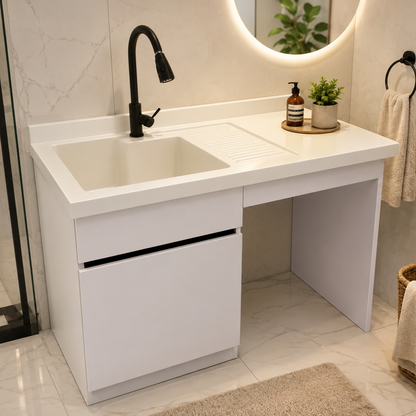 Laundry Sink 160cm With Cabinet | 1600x630mm JLKS1001D
