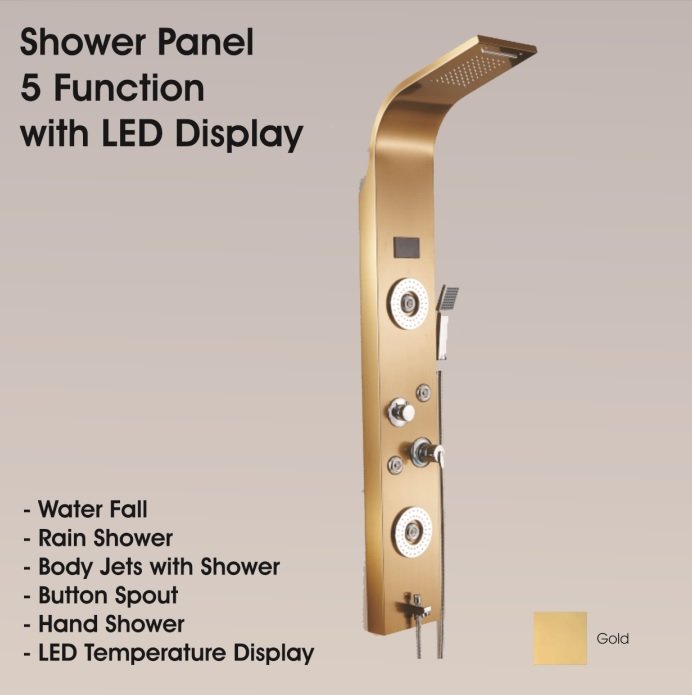 Chrome Solar Shower In Stainless Steel With Foot Wash Tap 74052