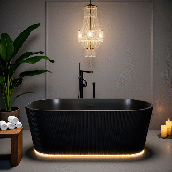 INFINITY Free Standing Bath Tub Black (Matt)