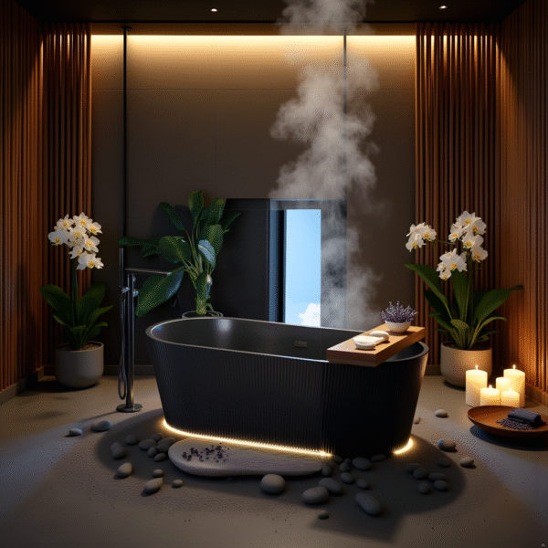 INFINITY Free Standing Bath Tub Black (Matt)