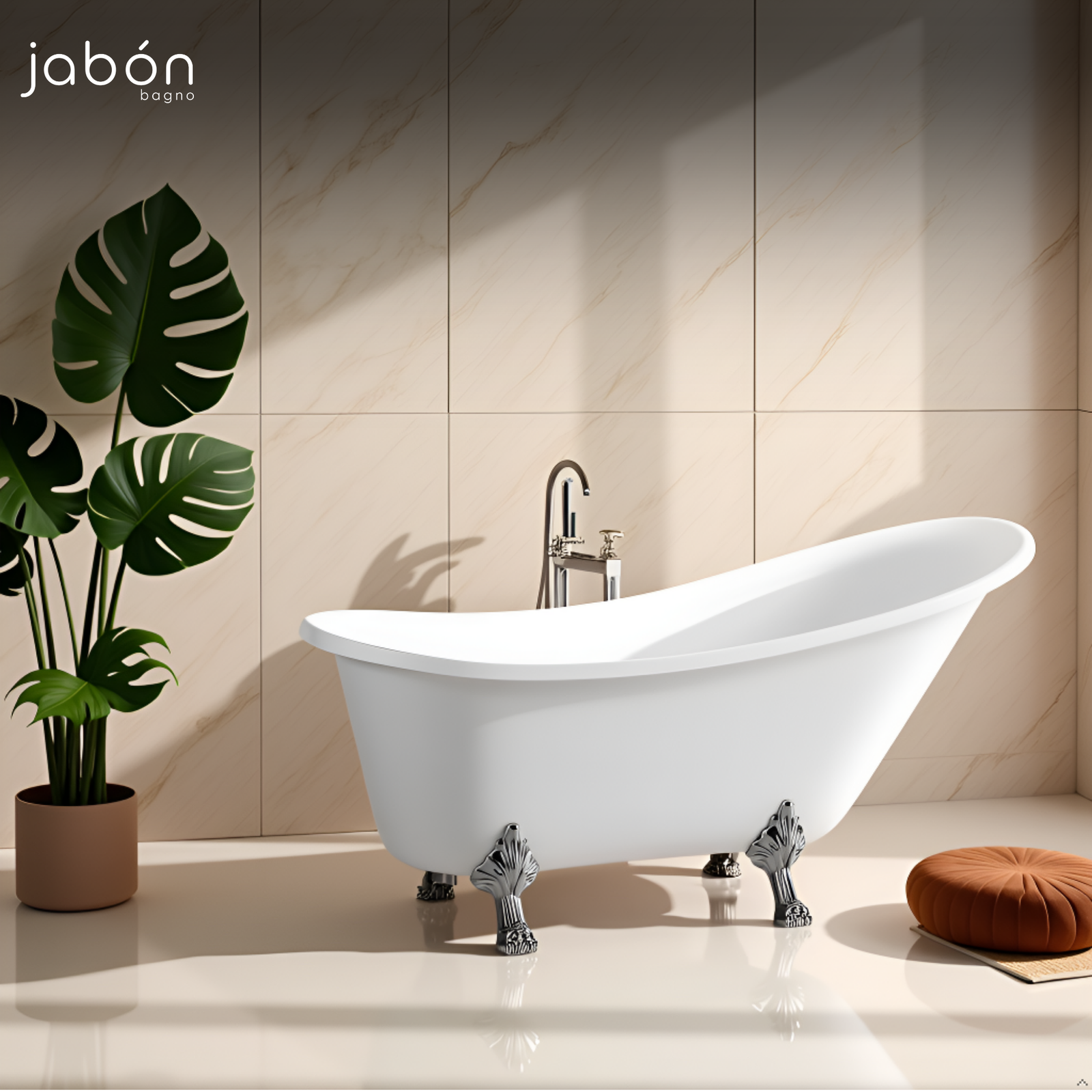 LANCY Free Standing Bath Tub White (Glossy)