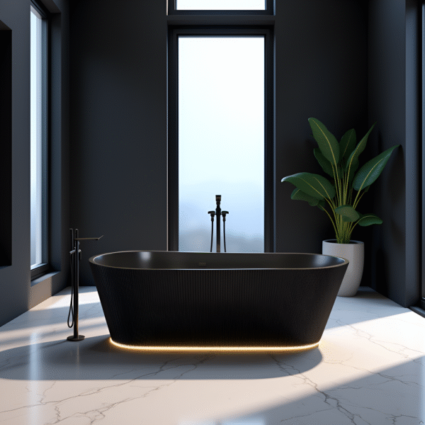INFINITY Free Standing Bath Tub Black (Matt)